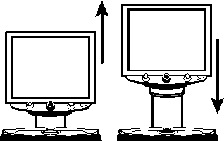 Moving the monitor up or down